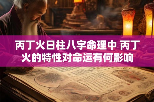 丙丁火日柱八字命理中 丙丁火的特性对命运有何影响