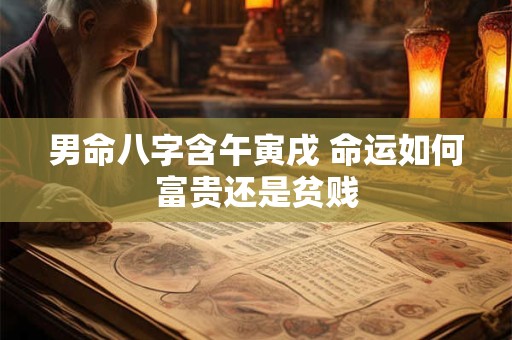 男命八字含午寅戌 命运如何富贵还是贫贱