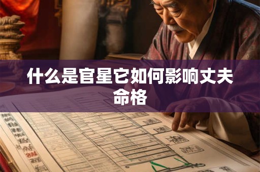什么是官星它如何影响丈夫命格