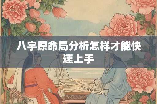 八字原命局分析怎样才能快速上手