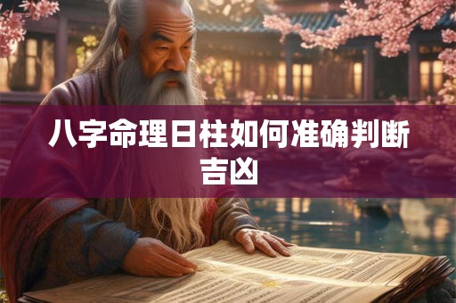 八字命理日柱如何准确判断吉凶
