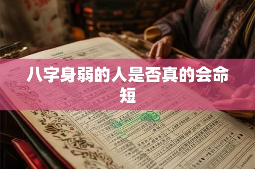 八字身弱的人是否真的会命短