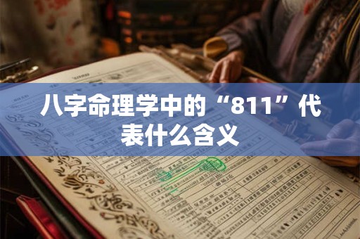 八字命理学中的“811”代表什么含义