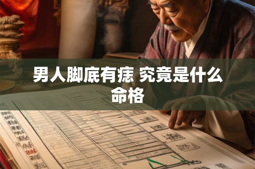 男人脚底有痣 究竟是什么命格