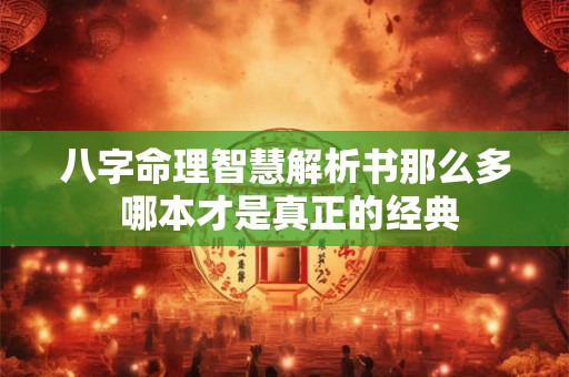 八字命理智慧解析书那么多 哪本才是真正的经典