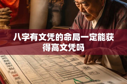 八字有文凭的命局一定能获得高文凭吗