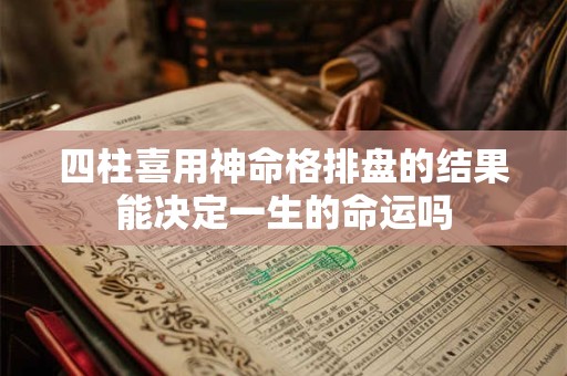 四柱喜用神命格排盘的结果能决定一生的命运吗