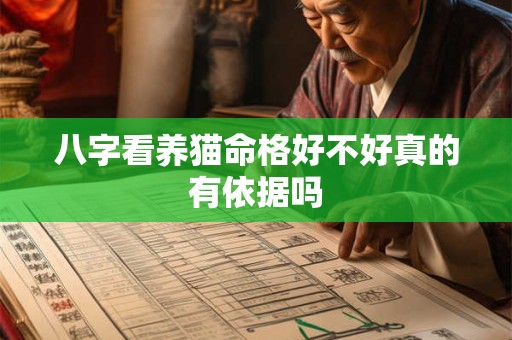 八字看养猫命格好不好真的有依据吗