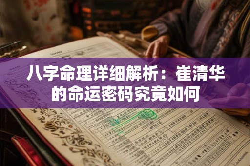 八字命理详细解析：崔清华的命运密码究竟如何