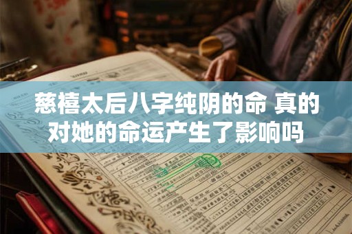 慈禧太后八字纯阴的命 真的对她的命运产生了影响吗