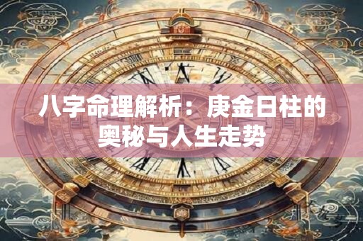 八字命理解析：庚金日柱的奥秘与人生走势