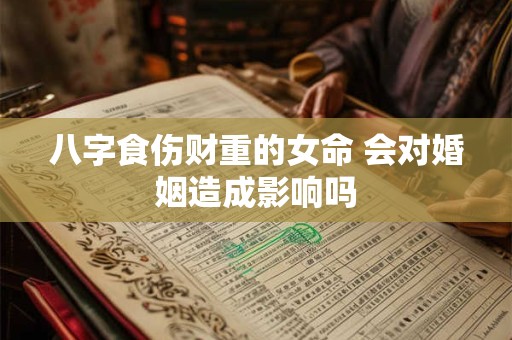 八字食伤财重的女命 会对婚姻造成影响吗