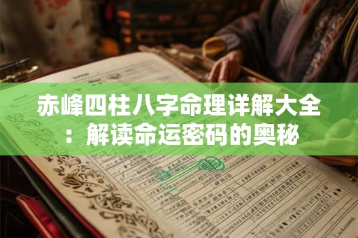 赤峰四柱八字命理详解大全：解读命运密码的奥秘
