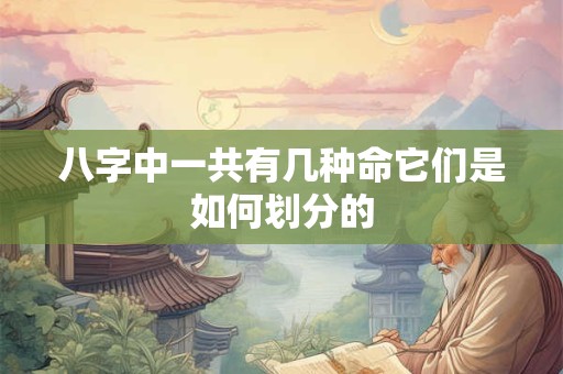 八字中一共有几种命它们是如何划分的