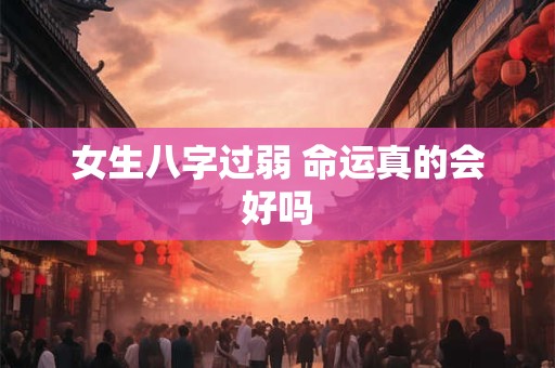 女生八字过弱 命运真的会好吗