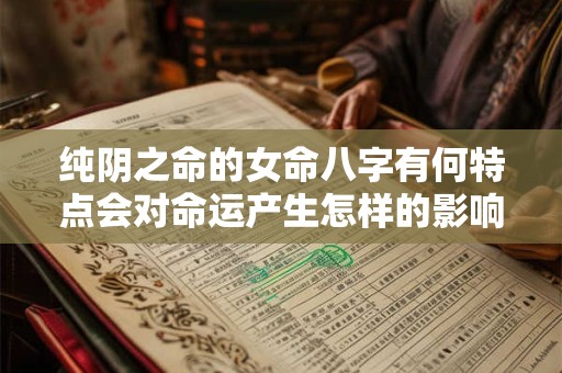 纯阴之命的女命八字有何特点会对命运产生怎样的影响