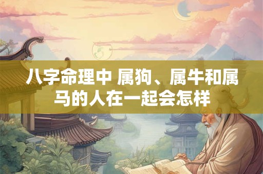 八字命理中 属狗、属牛和属马的人在一起会怎样