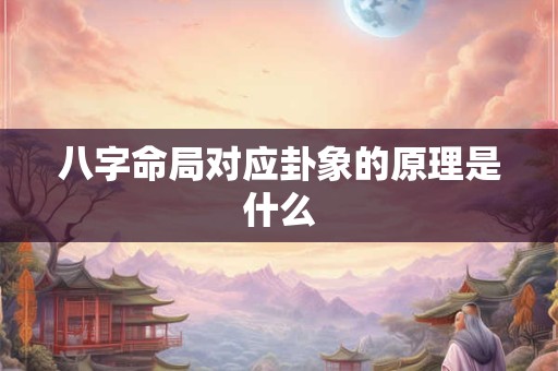 八字命局对应卦象的原理是什么
