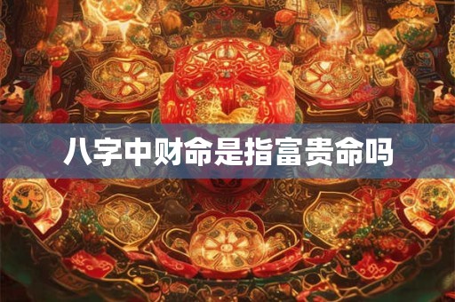 八字中财命是指富贵命吗