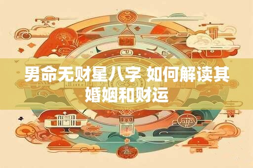 男命无财星八字 如何解读其婚姻和财运