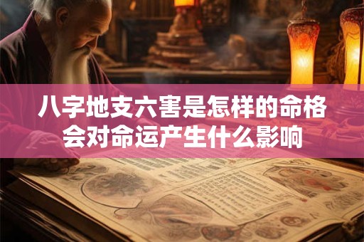 八字地支六害是怎样的命格会对命运产生什么影响