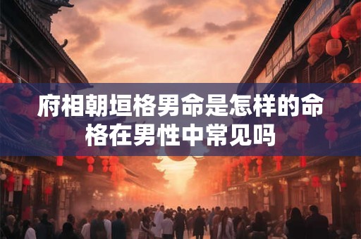 府相朝垣格男命是怎样的命格在男性中常见吗