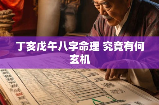 丁亥戊午八字命理 究竟有何玄机 丁亥戊午八字命理 究竟有何玄机