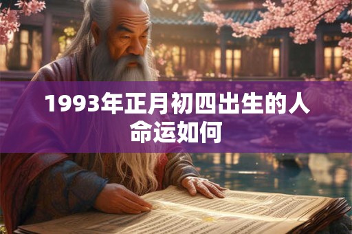 1993年正月初四出生的人命运如何