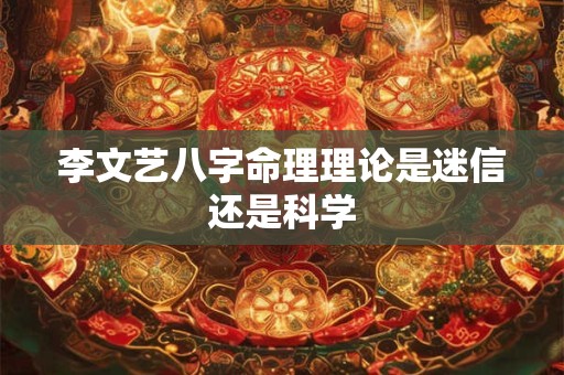 李文艺八字命理理论是迷信还是科学