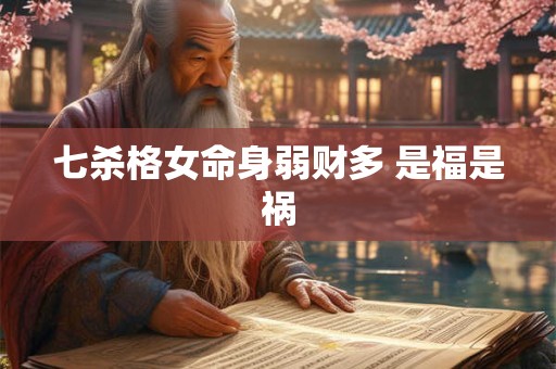 七杀格女命身弱财多 是福是祸