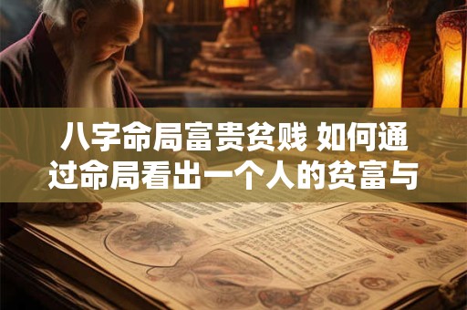 八字命局富贵贫贱 如何通过命局看出一个人的贫富与贵贱