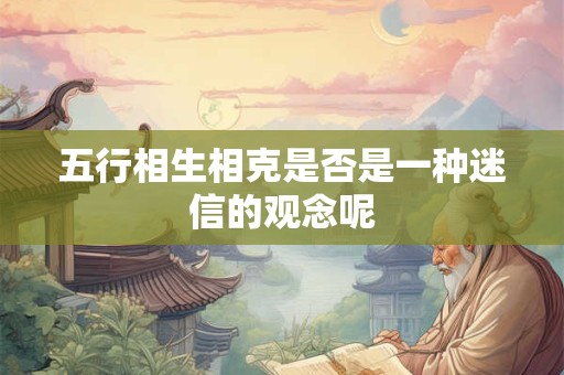 五行相生相克是否是一种迷信的观念呢