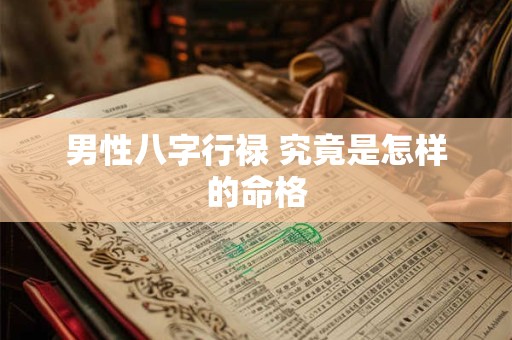 男性八字行禄 究竟是怎样的命格
