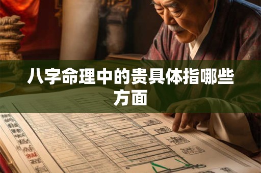 八字命理中的贵具体指哪些方面