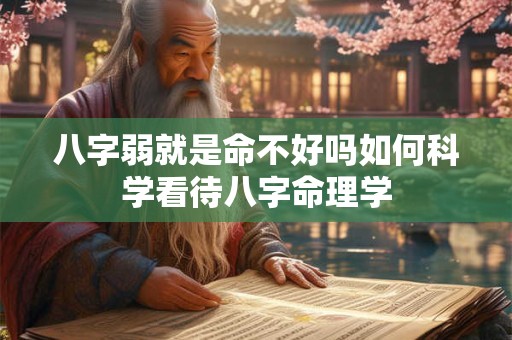 八字弱就是命不好吗如何科学看待八字命理学