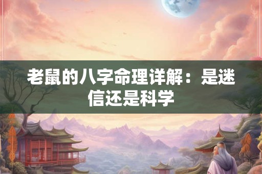 老鼠的八字命理详解：是迷信还是科学