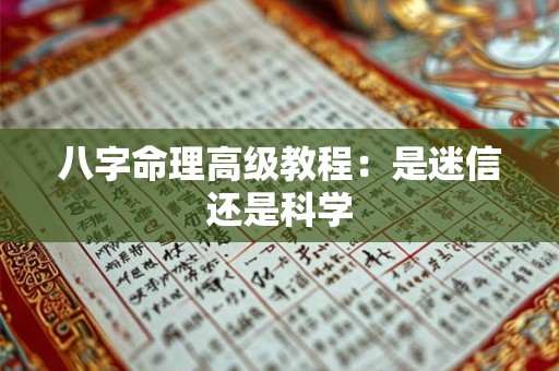 八字命理高级教程:是迷信还是科学 八字命理高级教程:是迷信还是科学