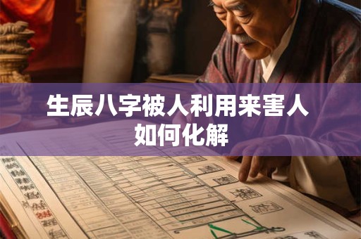 生辰八字被人利用来害人 如何化解