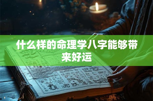 什么样的命理学八字能够带来好运