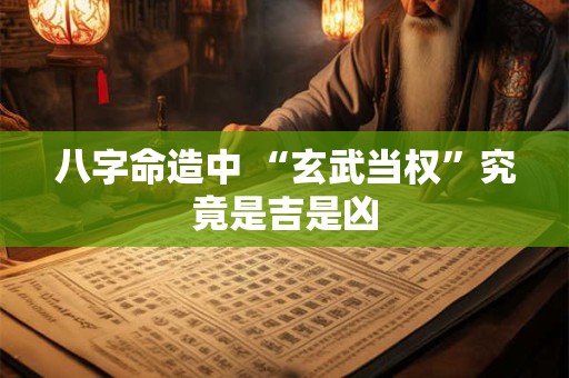 八字命造中 “玄武当权”究竟是吉是凶