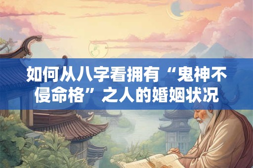 如何从八字看拥有“鬼神不侵命格”之人的婚姻状况