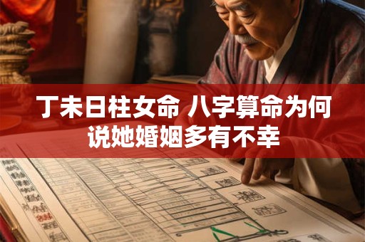 丁未日柱女命 八字算命为何说她婚姻多有不幸