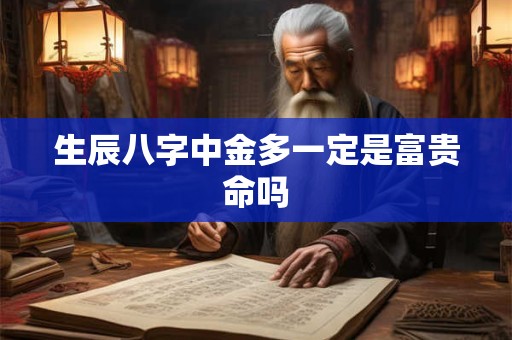 生辰八字中金多一定是富贵命吗