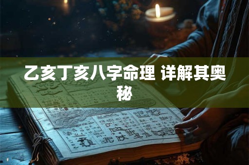 乙亥丁亥八字命理 详解其奥秘