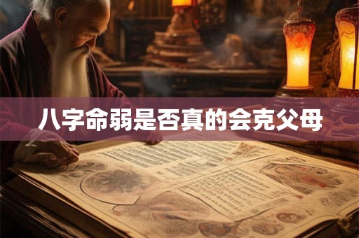 八字命弱是否真的会克父母