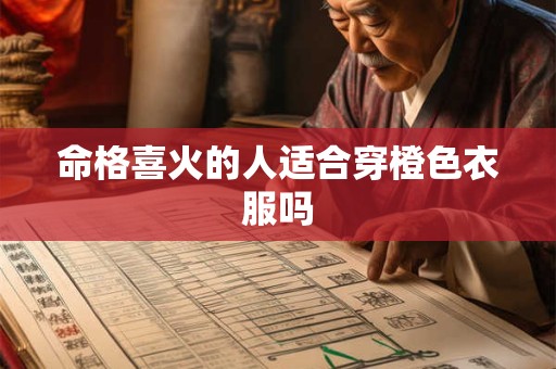 命格喜火的人适合穿橙色衣服吗