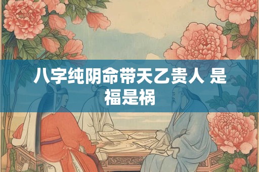 八字纯阴命带天乙贵人 是福是祸