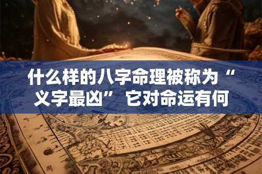 什么样的八字命理被称为“义字最凶” 它对命运有何影响