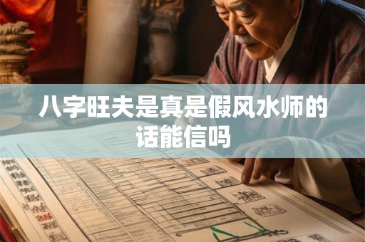 八字旺夫是真是假风水师的话能信吗
