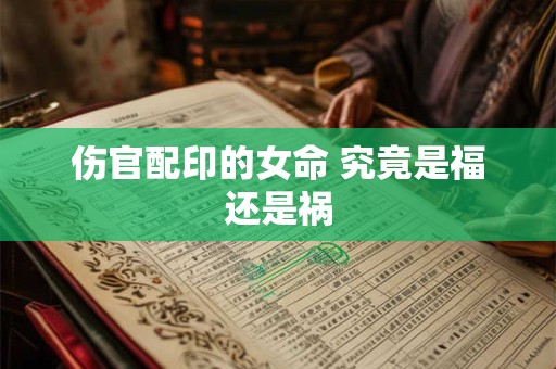 伤官配印的女命 究竟是福还是祸